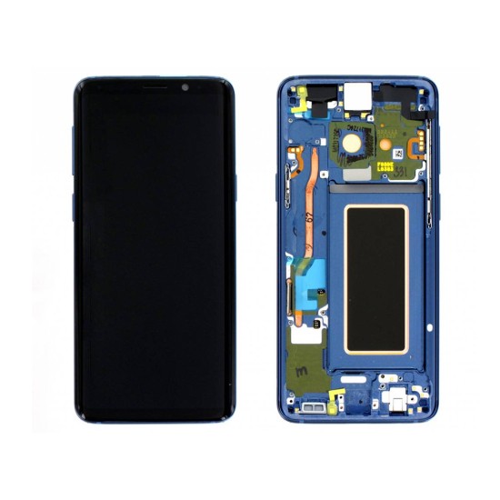 Touch+Display com Frame Samsung Galaxy S9/G960F 5,8" Service Pack (GH97-21696D/21697D) Coral Azul